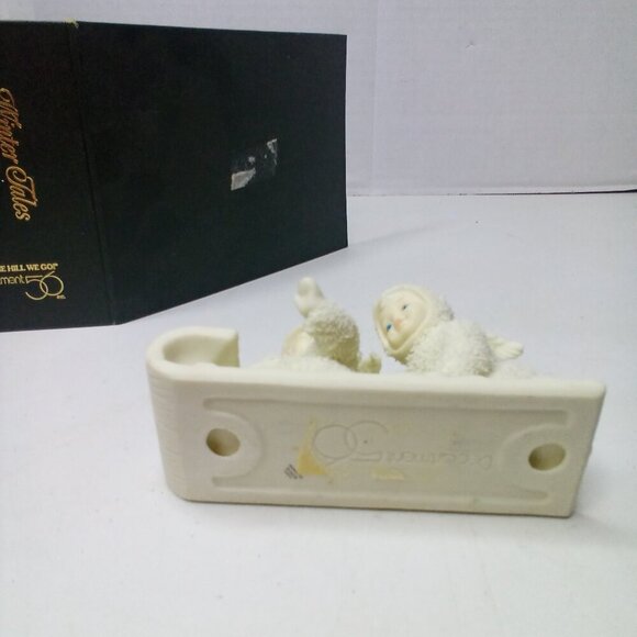 Department 56 Winter Tales Snowbabies Down The Hill We Go Figurine Christmas - Picture 12 of 13